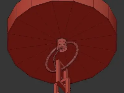 BEACON pendant light in brass and glass 3D model