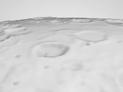 The Moon - High Poly Sculpted Model 3D model