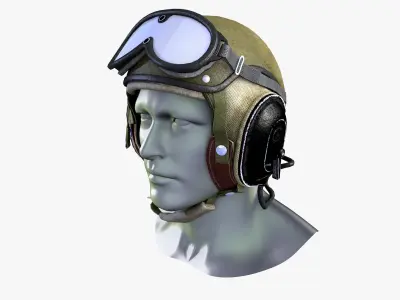 Crewman Helmet US Army 1955 Low-poly 3D model