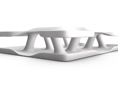 Low Poly Columns Pavilion Low-poly 3D model