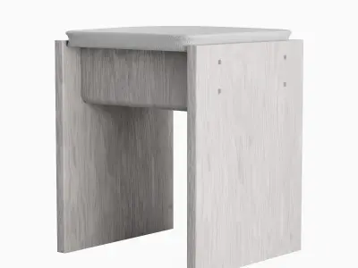Wooden Stool 01 3D model