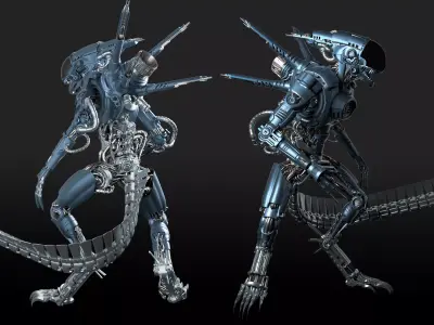 Mecha Xenomorph Alien 3D model