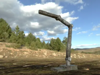 Lamp Free Low-poly Army Table Lamp Free low-poly 3D model