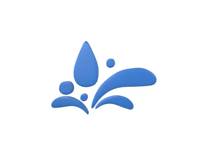 Wave Symbol v1 001 Low-poly 3D model