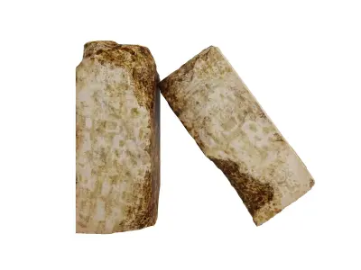 Concrete Column - Damaged  Low-poly 3D model