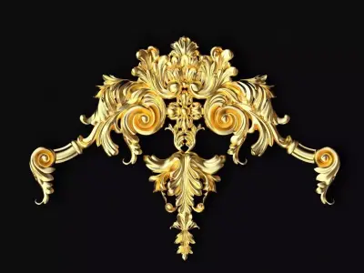 dekor gold ornate design 3D model