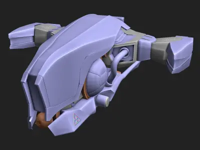 Starlink Spaceship 3D model textured 3D model