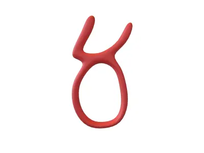 Suzhou Numerals Five V1 002 Low-poly 3D model