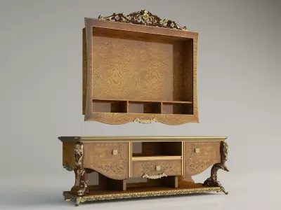 TV shelf 3D model 3D model