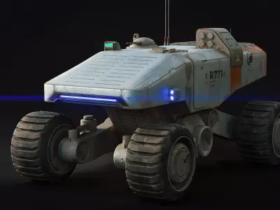 Martian Space Rover Mars Explorer Low-poly 3D model