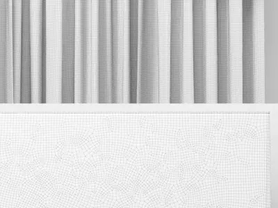 Curtains curtain with arched top 3D model