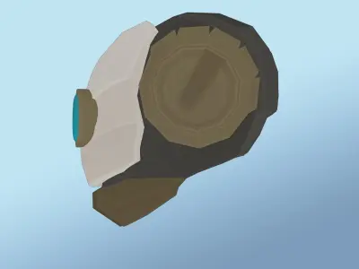 Steampunk Robot Low-poly 3D model