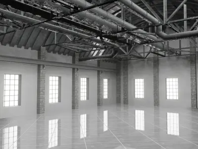 Loft Interior 3D model shop