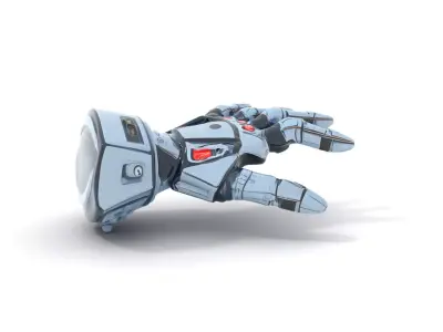 Robotic Hand Model Pack for SciFi and Futuristic Applications Low-poly 3D model