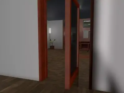 Closet open door 3D model