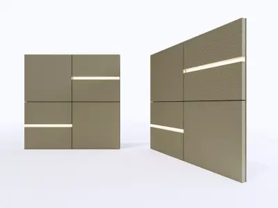 Wall decorative light 3d panel  Free 3D model