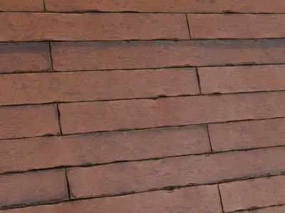 Antique Polished Mahogany Wood Planks PBR Texture