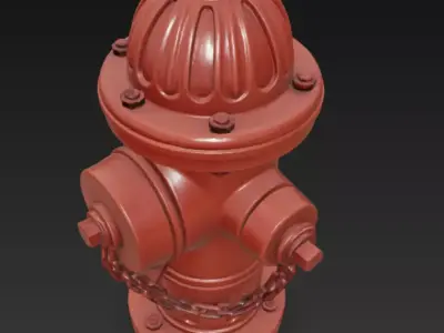 Classic Red Fire Hydrant 3D Model Free 3D model