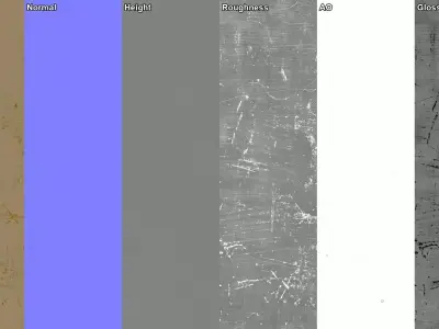 Scratched Painted Metal PBR Texture