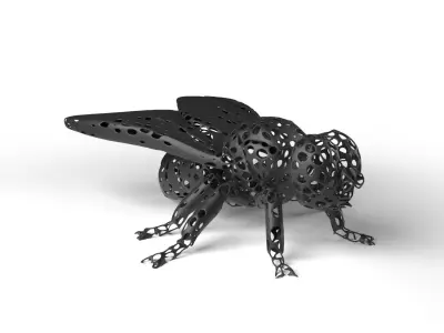 Fly Voronoi Low-poly 3D model