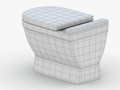 1538 - Toilet Low-poly 3D model