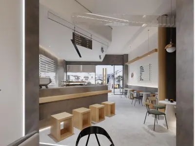   restaurant cafe  interior   3D model shop