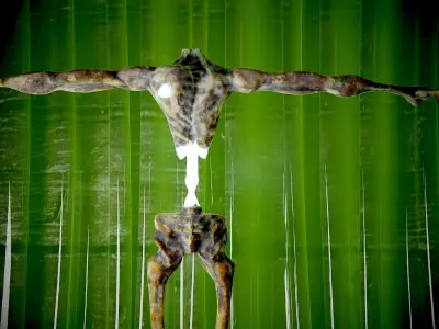 Zombie-Carcass body in with lights Low-poly 3D model