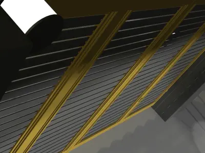 Automatic gate panes Free 3D model