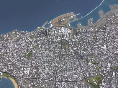 Beirut - 3D City Models Low-poly 3D model