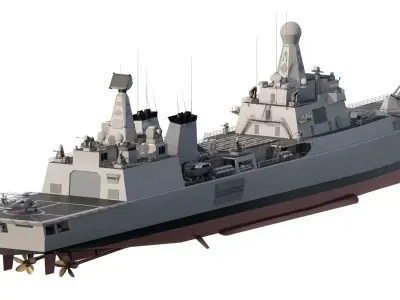 GREEK NAVY MULTI TASKING DESTROYER 3D model