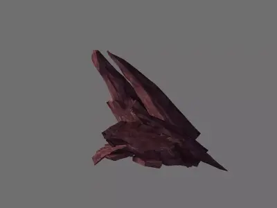 Game Model - Volcanic Red Stone 02 3D model