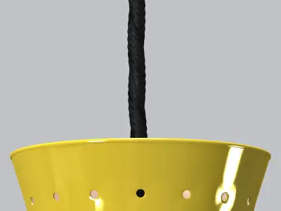 Mid Century Mercury Yellow Pendant Light  3D model
