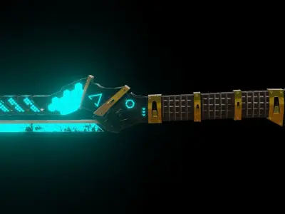 Sci-fi sword for a super villain 2K textures Low-poly 3D model purchase