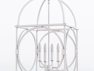 Circle Lattice Hanging Lantern - 4 light 3D model