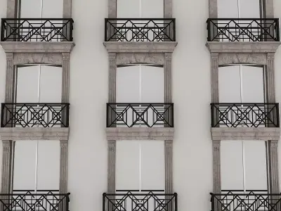 Window Frame 01 Low-poly 3D model