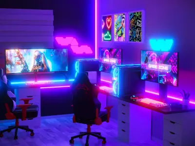 3d gaming room 3D model