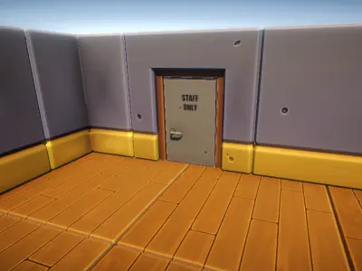 Stylized Modular Interior Pack - Low Poly PBR Game Assets Free low-poly 3D model