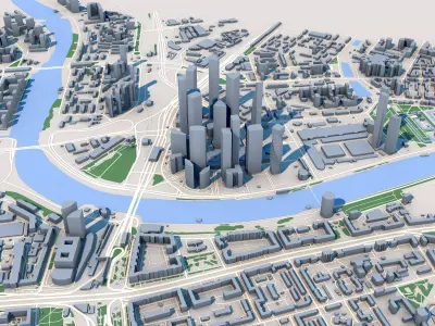 Federation Tower Mercury City Tower Moscow Russia 3D model