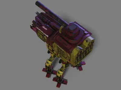 sci fi steampunk Spider tank 3D model