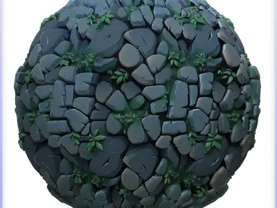 Stylized Stone Floor Seamless Texture Texture 13