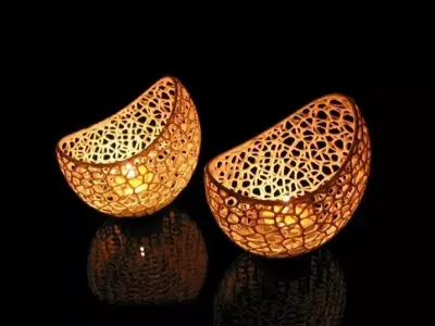 Double Tealight Holder 3D print model