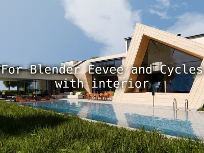 2026 Modern Modular House 12 for Blender Eevee and Cycles 3D model