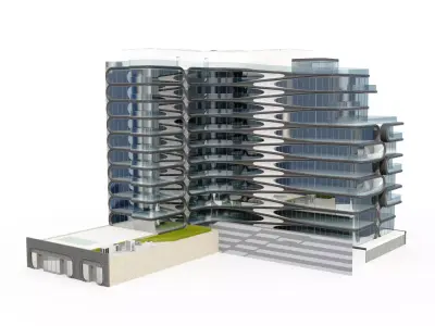 Building in New York  520 West 28th Street  Zaha Hadid 3D model