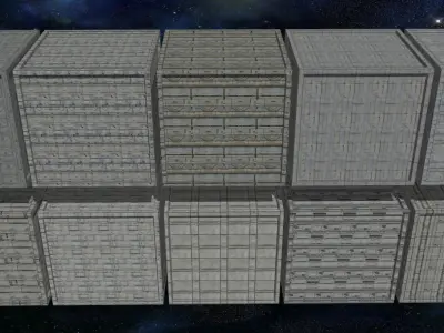 20 Seamless Sci-fi Panels - Rugged 1 Texture