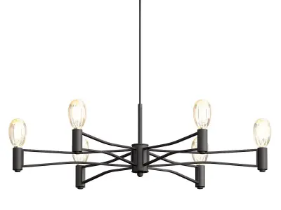 Tropfen chandelier with six lights 3D model