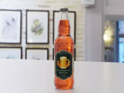 Hearthstone Brewery Beer Bottle Low-poly 3D model