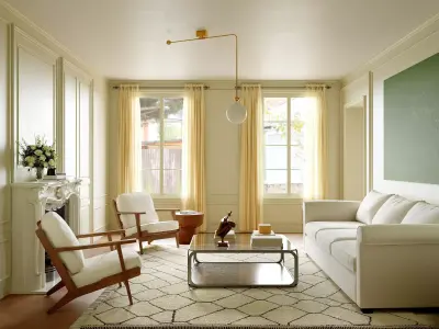 French-style living room 3D model