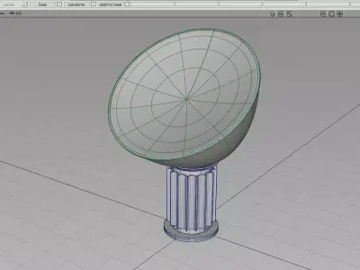 Taccia table lamp with base and glass top 3D model