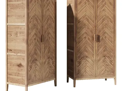 La Redoute NOTTINGHAM Solid Pine Wardrobe 3D model