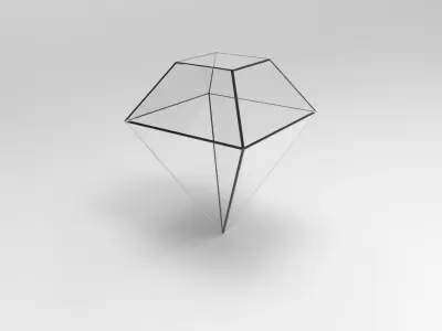 diamond glass pyramid Free 3D model